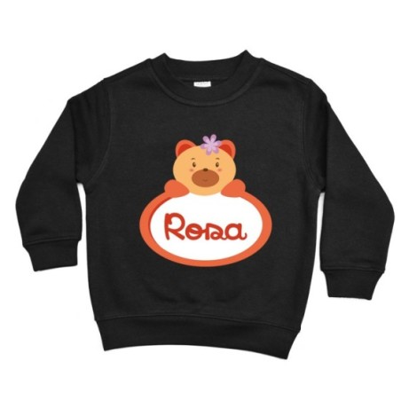 Felpa bambina personalizzata con nome orsetto