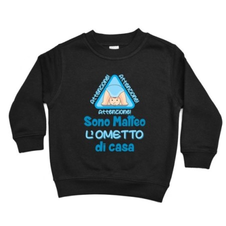 Felpa bambino personalizzata con nome attenzione sono...