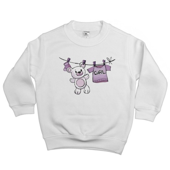 Felpa bambino boy girl con orsetto Divertenti