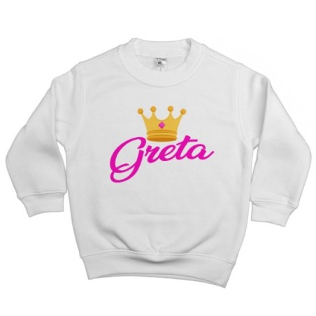 Felpa bambino personalizzata con nome e corona Divertenti