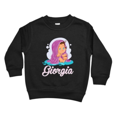 Felpa bambina personalizzata con nome bimba con asciugamano Divertenti