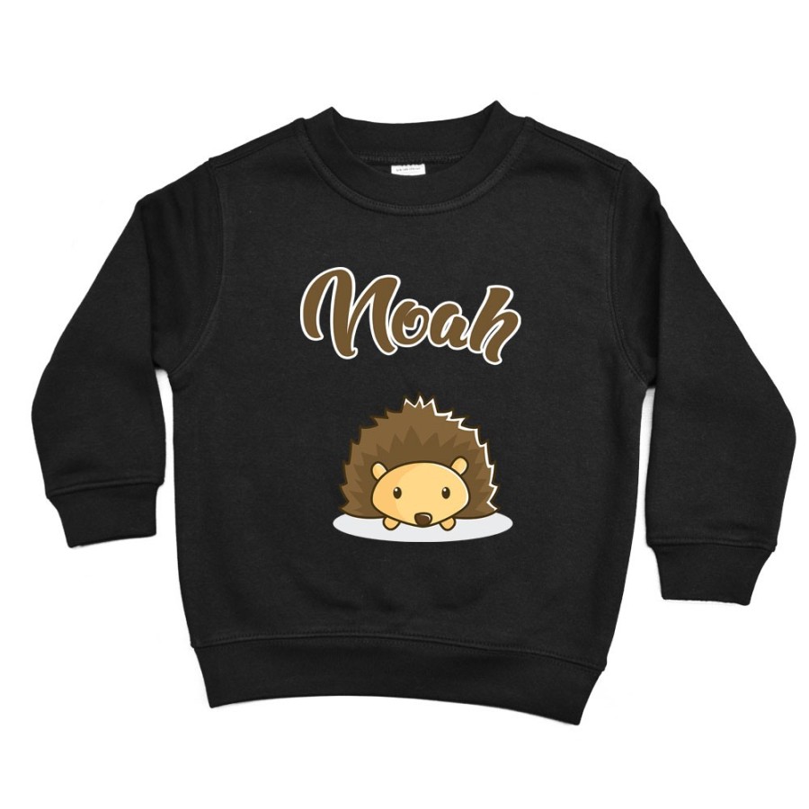 Felpa bambino personalizzata con nome baby riccio Divertenti