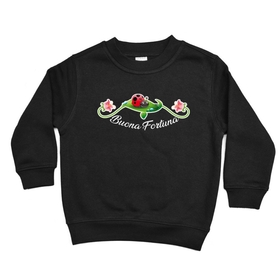 Felpa bambino buona fortuna coccinella Divertenti