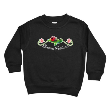 Felpa bambino buona fortuna coccinella Divertenti