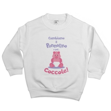 Felpa bambino cambiamo il pannolino e poi coccole Divertenti