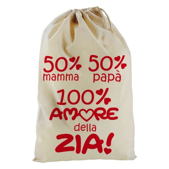 Sacchetto nascita bimbo 50% mamma 50% papà 100% amore di zio degli zii Per gli zii