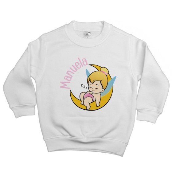 Felpa bambina personalizzata con nome baby trilli Divertenti