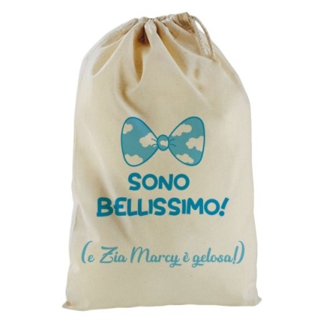 Sacchetto nascita bimbo personalizzato  nome sono...