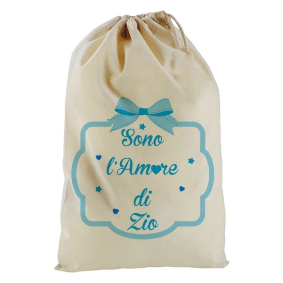Sacchetto nascita bimbo sono amore di zio degli zii  fiocco Per gli zii