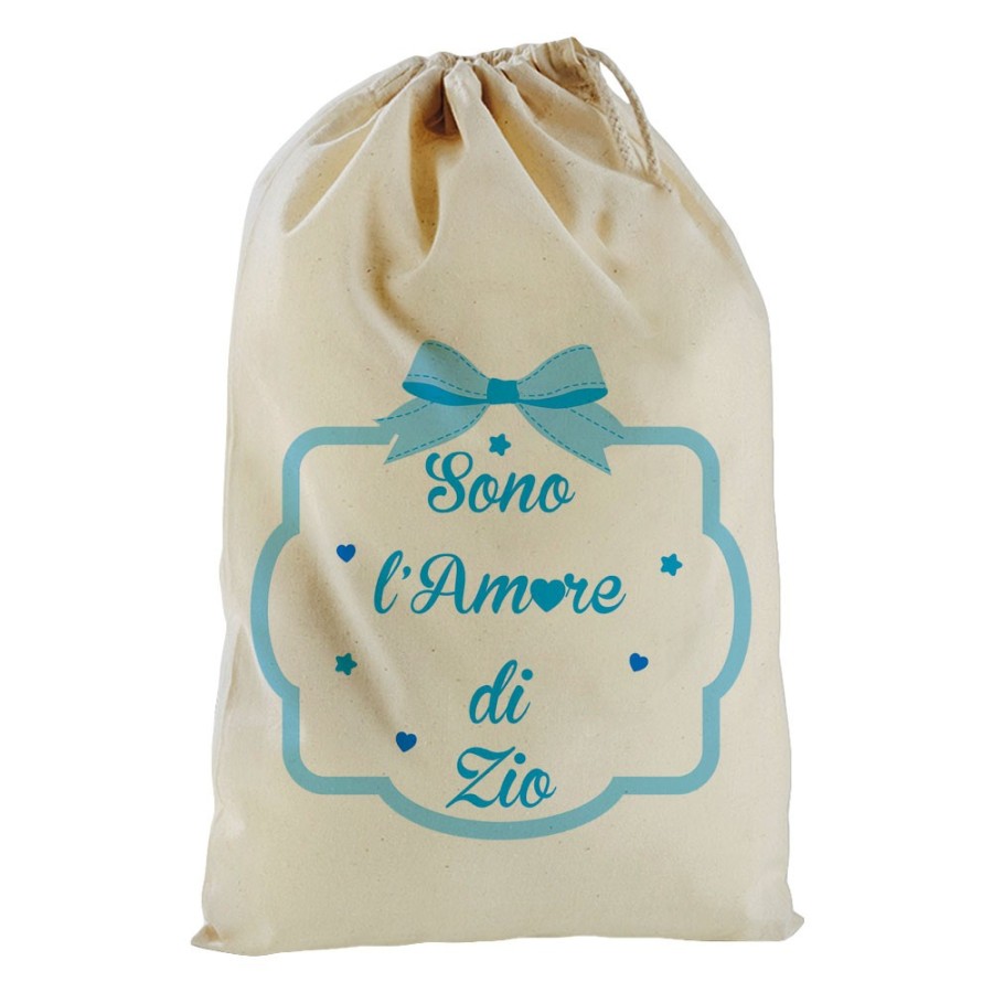 Sacchetto nascita bimbo sono amore di zio degli zii  fiocco Per gli zii