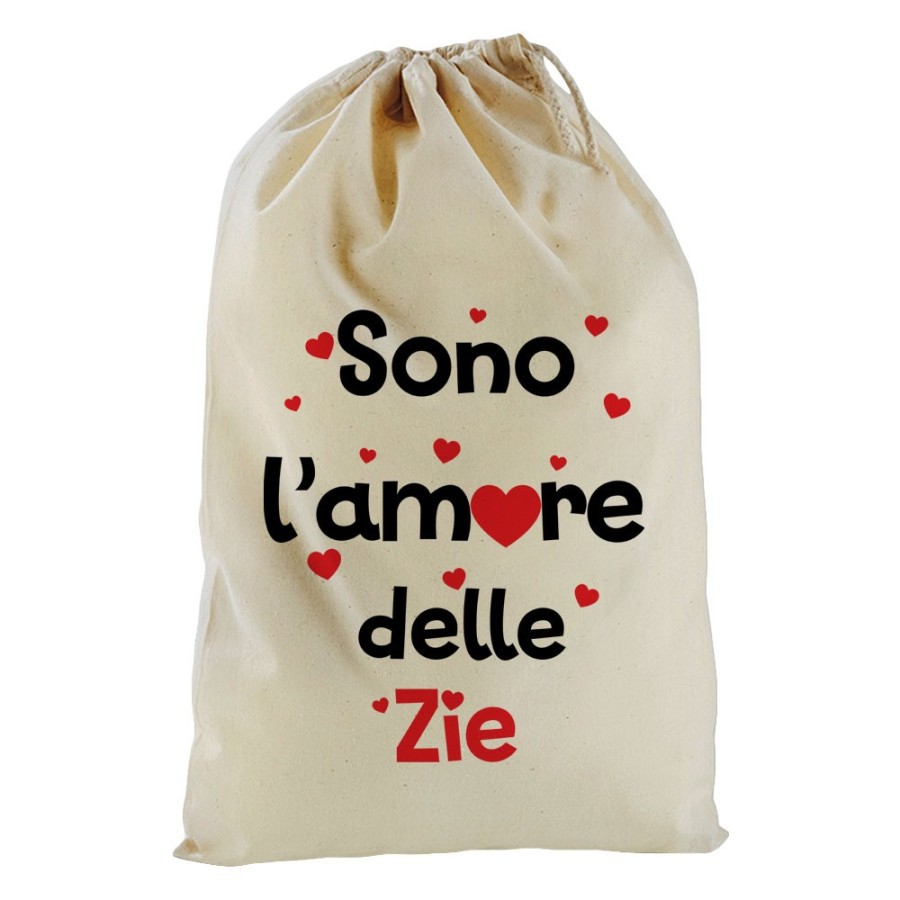 Sacchetto nascita bimbo sono amore dello zio degli zii  cuoricini Per gli zii