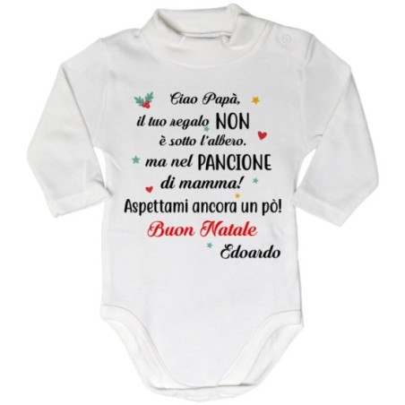 Body lupetto neonato personalizzato con nome papà il tuo...