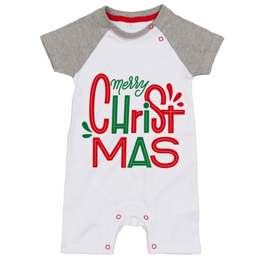 Pagliaccetto neonato personalizzabile con nome merry christmas colorful Natale