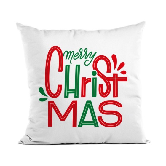 Cuscino personalizzabile con nome merry christmas colorful colorful Natale