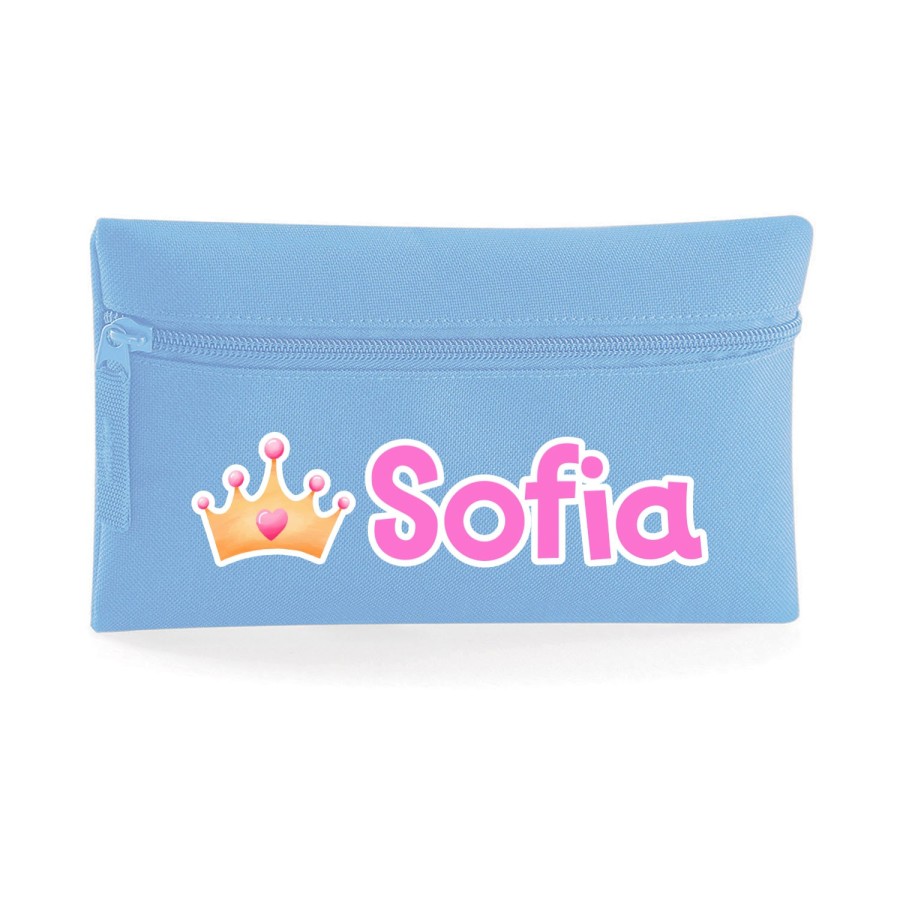 Astuccio personalizzato con nome con corona watercolor Divertenti
