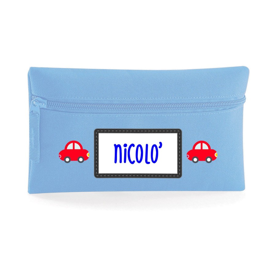 Astuccio personalizzato con nome con macchinine Divertenti