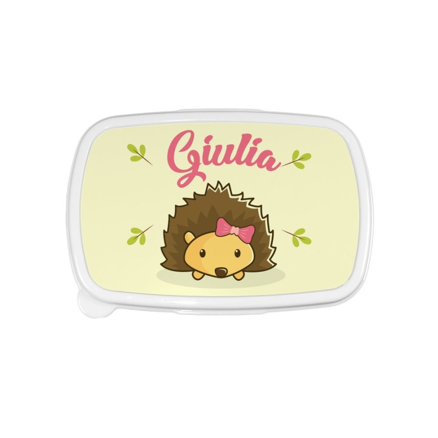 Porta pranzo personalizzato con nome baby riccio Divertenti