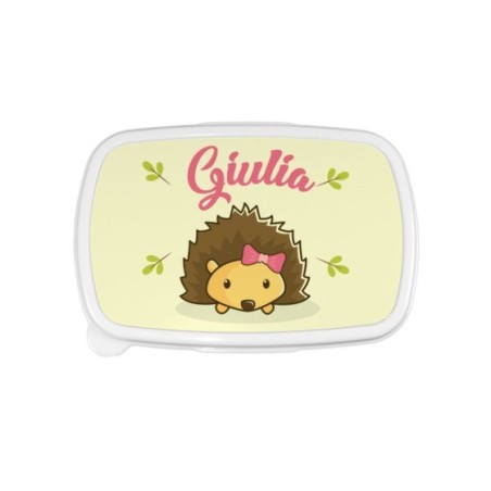 Porta pranzo personalizzato con nome baby riccio Divertenti
