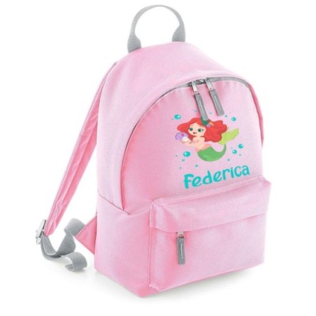 Zaino personalizzato con nome con sirenetta Divertenti