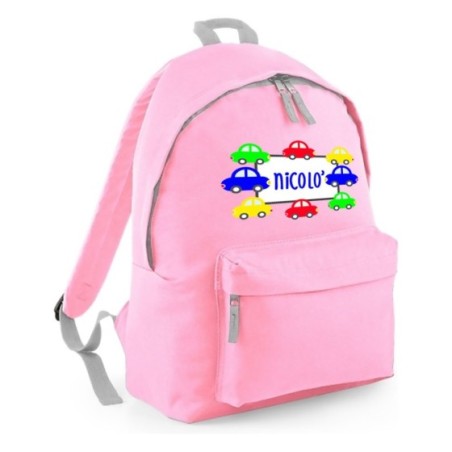 Zaino personalizzato con nome con macchinine Divertenti