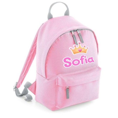 Zaino personalizzato con nome con corona watercolor Divertenti