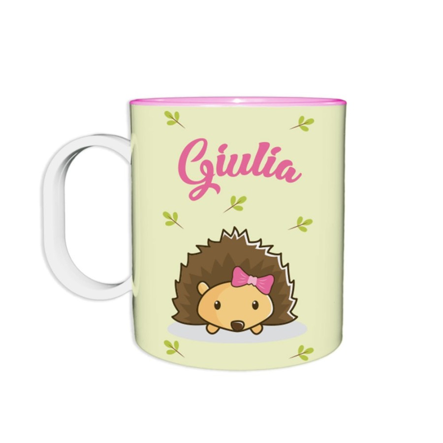 Tazza per la scuola personalizzata con nome baby riccio Divertenti