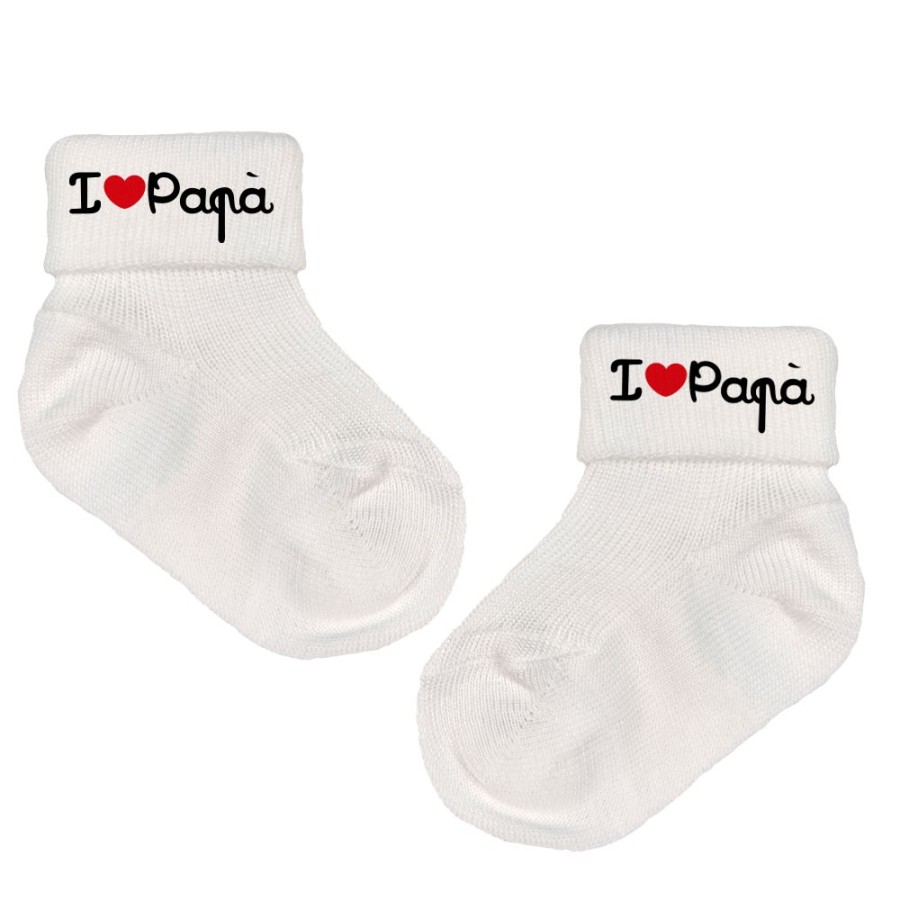 Calzini neonato i love mamma i love papà Per la famiglia