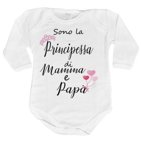 Body neonata sono la principessa di mamma e papà