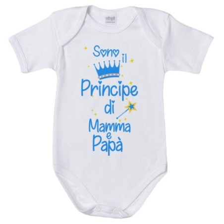 Body neonato sono la principessa il principe di mamma e papà