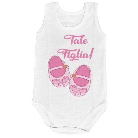 Body neonata tale figlia con scarpine di danza