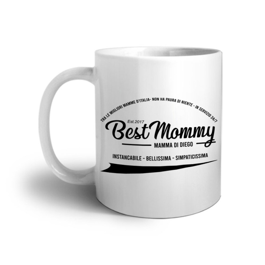 Tazza personalizzata con nome del bambino e data best mommy Per la mamma