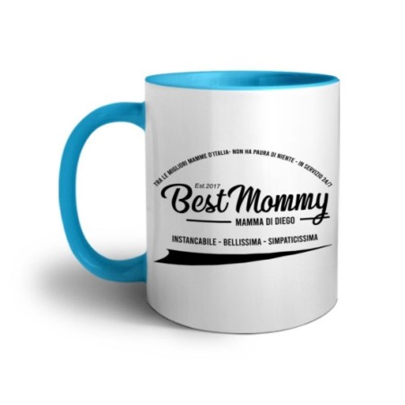 Tazza personalizzata con nome del bambino e data best mommy Per la mamma
