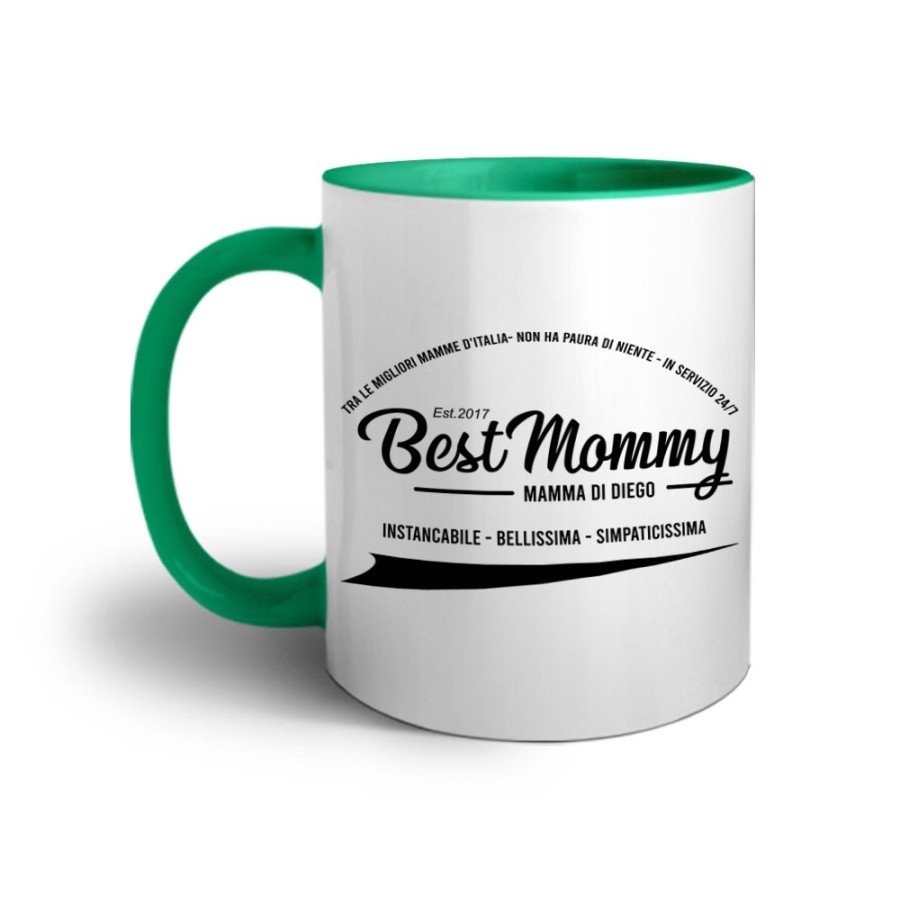 Tazza personalizzata con nome del bambino e data best mommy Per la mamma