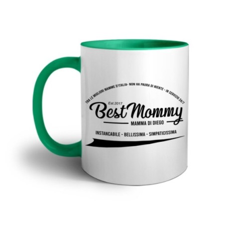 Tazza personalizzata con nome del bambino e data best mommy Per la mamma