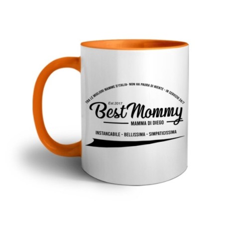 Tazza personalizzata con nome del bambino e data best mommy Per la mamma