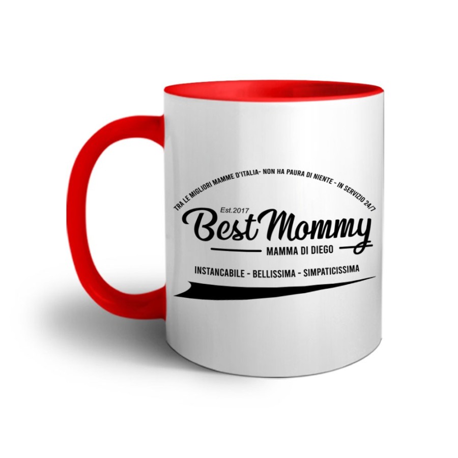 Tazza personalizzata con nome del bambino e data best mommy Per la mamma