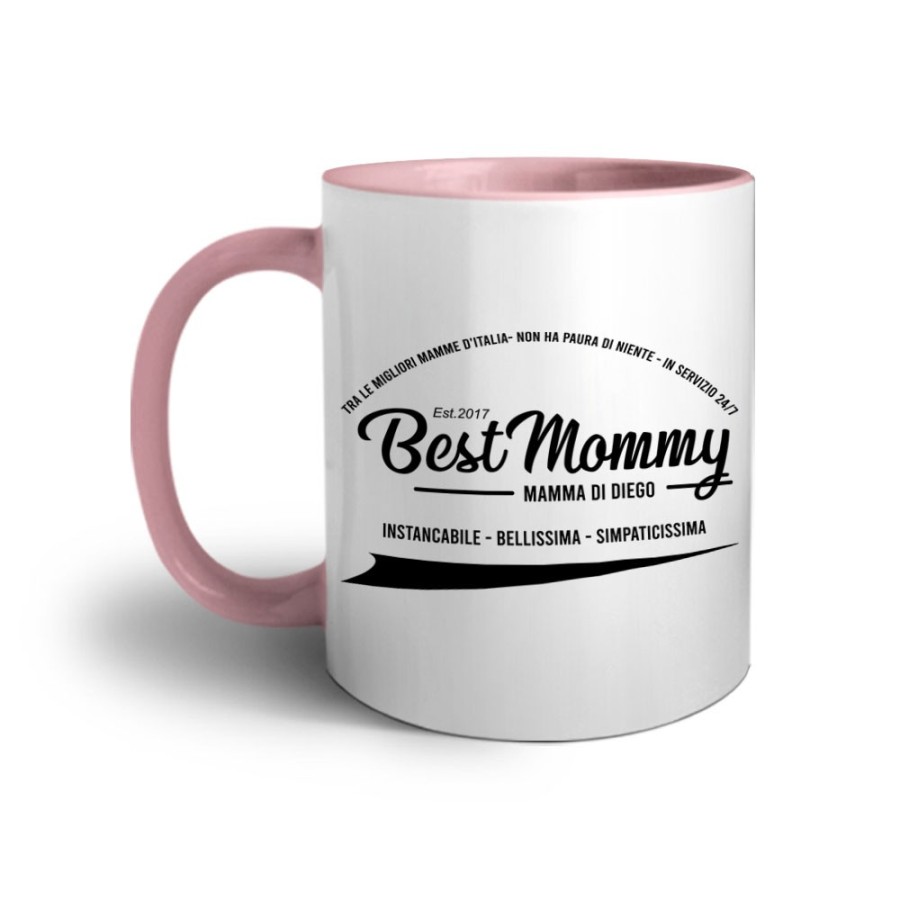 Tazza personalizzata con nome del bambino e data best mommy Per la mamma