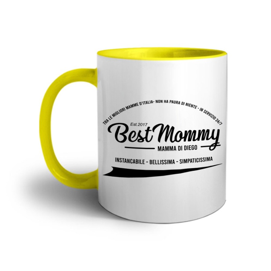 Tazza personalizzata con nome del bambino e data best mommy Per la mamma