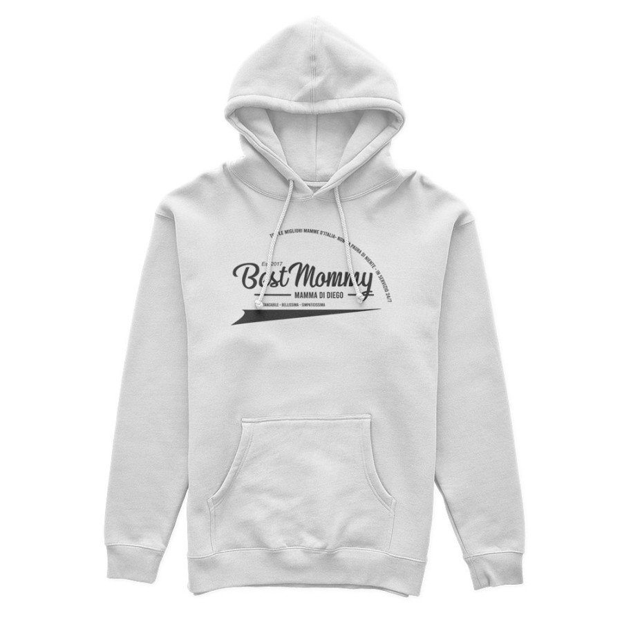 Felpa donna personalizzata con nome del bambino e data best mommy Per la mamma