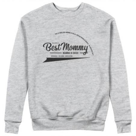 Felpa donna personalizzata con nome del bambino e data best mommy Per la mamma