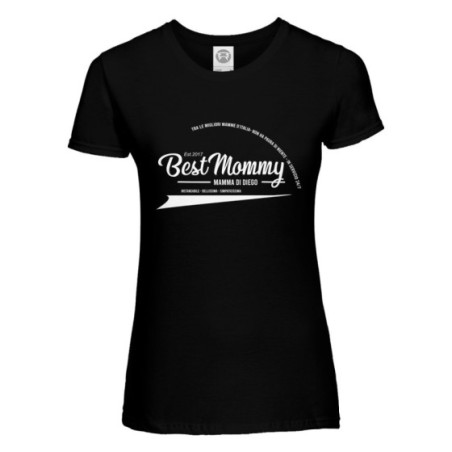 T-shirt donna personalizzata con nome del bambino e data...