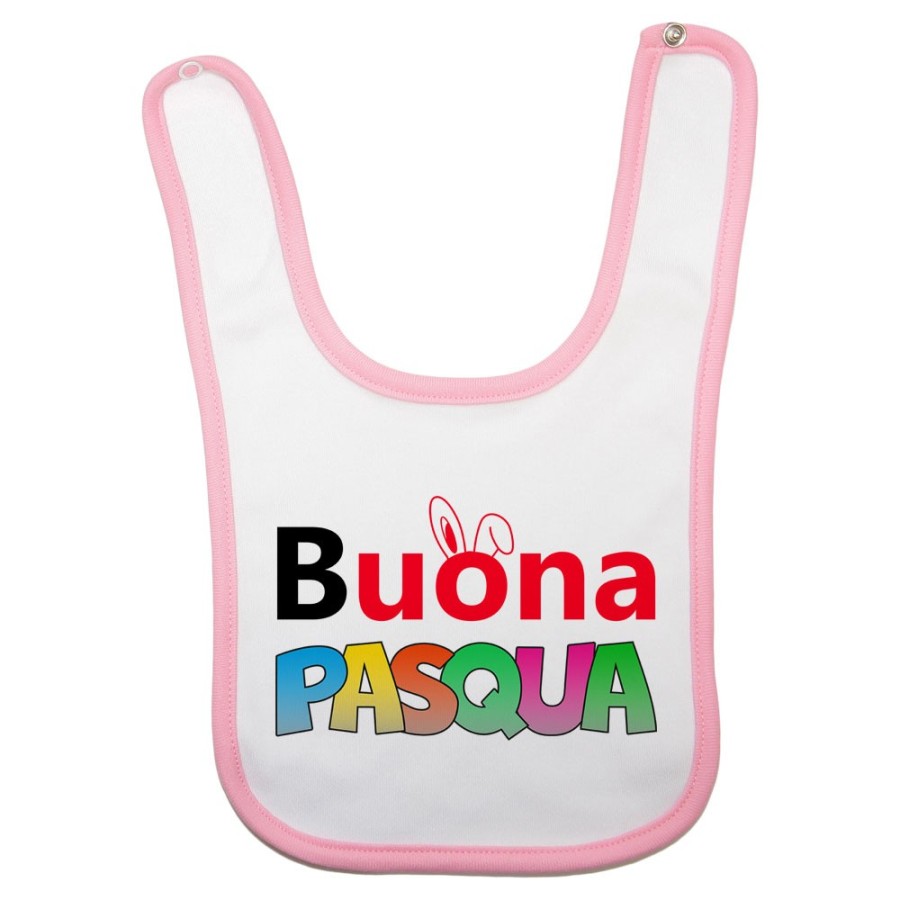Bavaglino neonato buona pasqua colorata  Pasqua