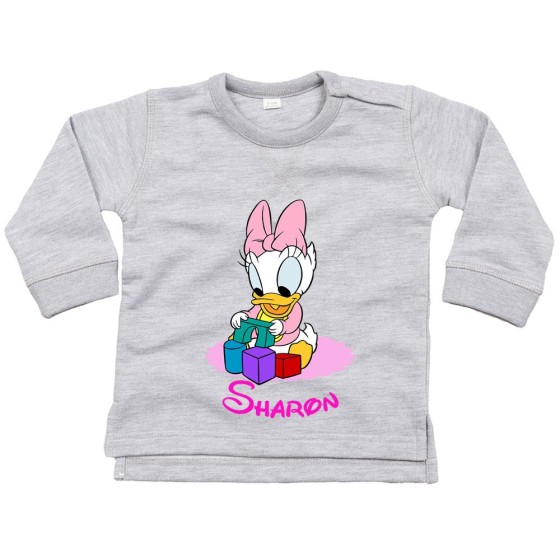 Felpa neonata personalizzata con nome baby paperina Cartoon