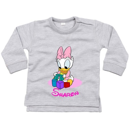 Felpa neonata personalizzata con nome baby paperina