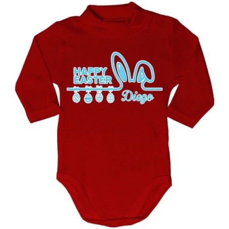 Body lupetto neonato personalizzato con nome happy easter Pasqua