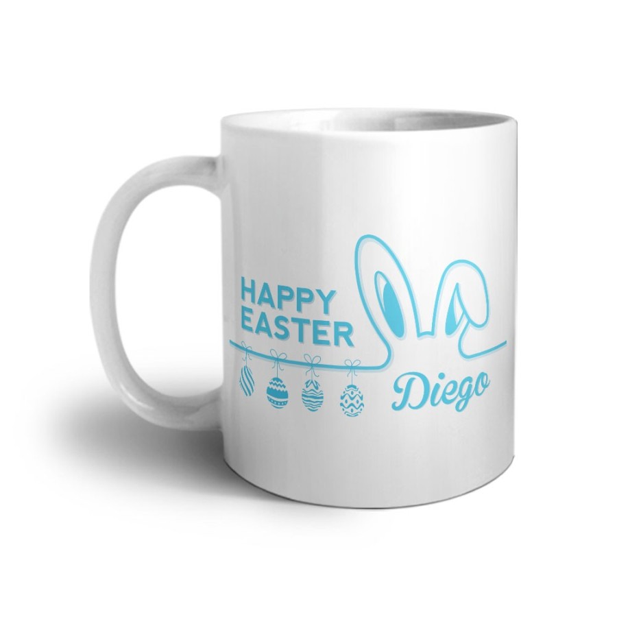 Tazza personalizzata con nome happy easter Pasqua