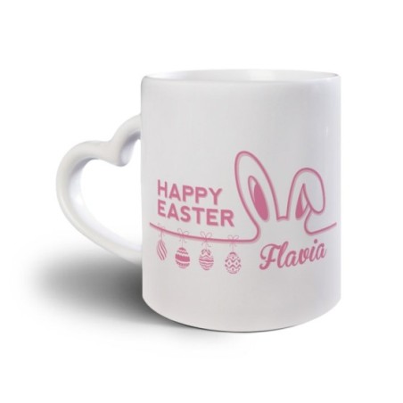 Tazza personalizzata con nome happy easter Pasqua