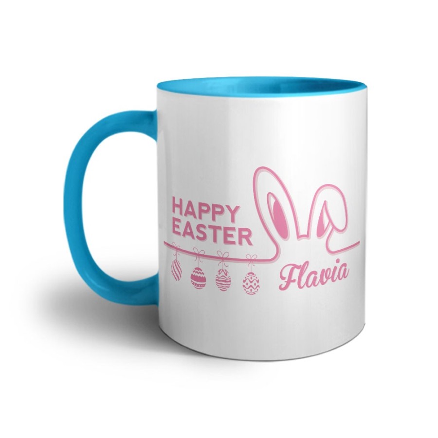 Tazza personalizzata con nome happy easter Pasqua