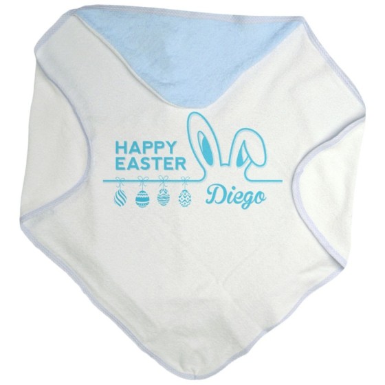 Accappatoio neonato personalizzato con nome happy easter Pasqua