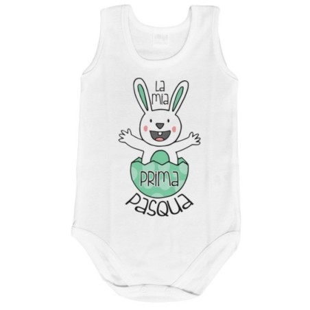 Body neonato personalizzabile con nome prima pasqua...